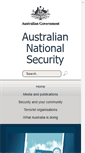 Mobile Screenshot of nationalsecurity.gov.au