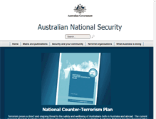 Tablet Screenshot of nationalsecurity.gov.au